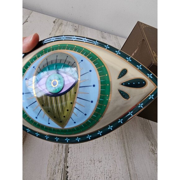 Karma and luck green evil eye positivity ceramic statue figurine unique - Picture 5 of 7